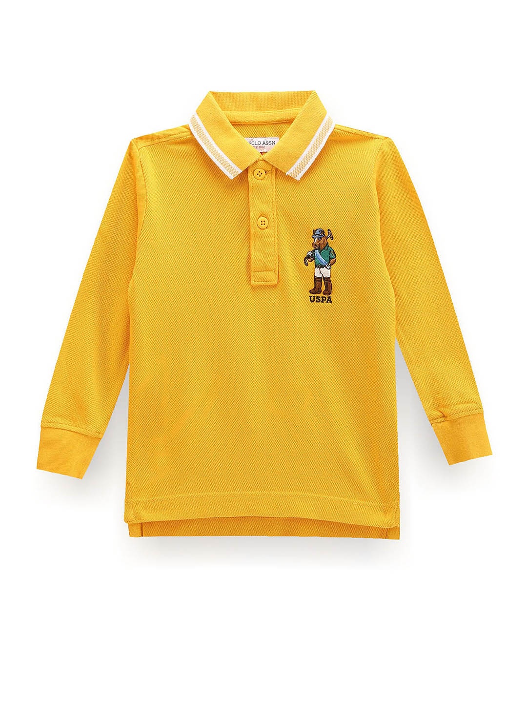 

U.S. Polo Assn. Kids Boys Polo Collar Pure Cotton T-Shirt, Yellow