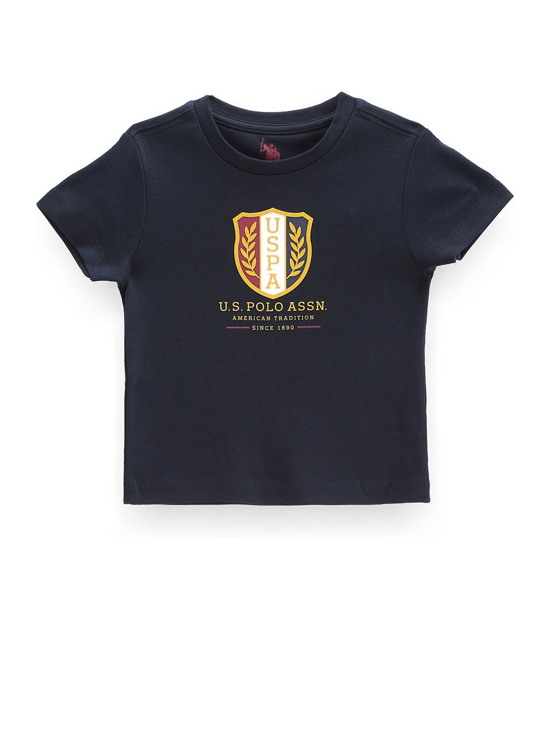 

U.S. Polo Assn. Kids Boys Graphic Printed Regular Fit Cotton T-Shirt, Blue