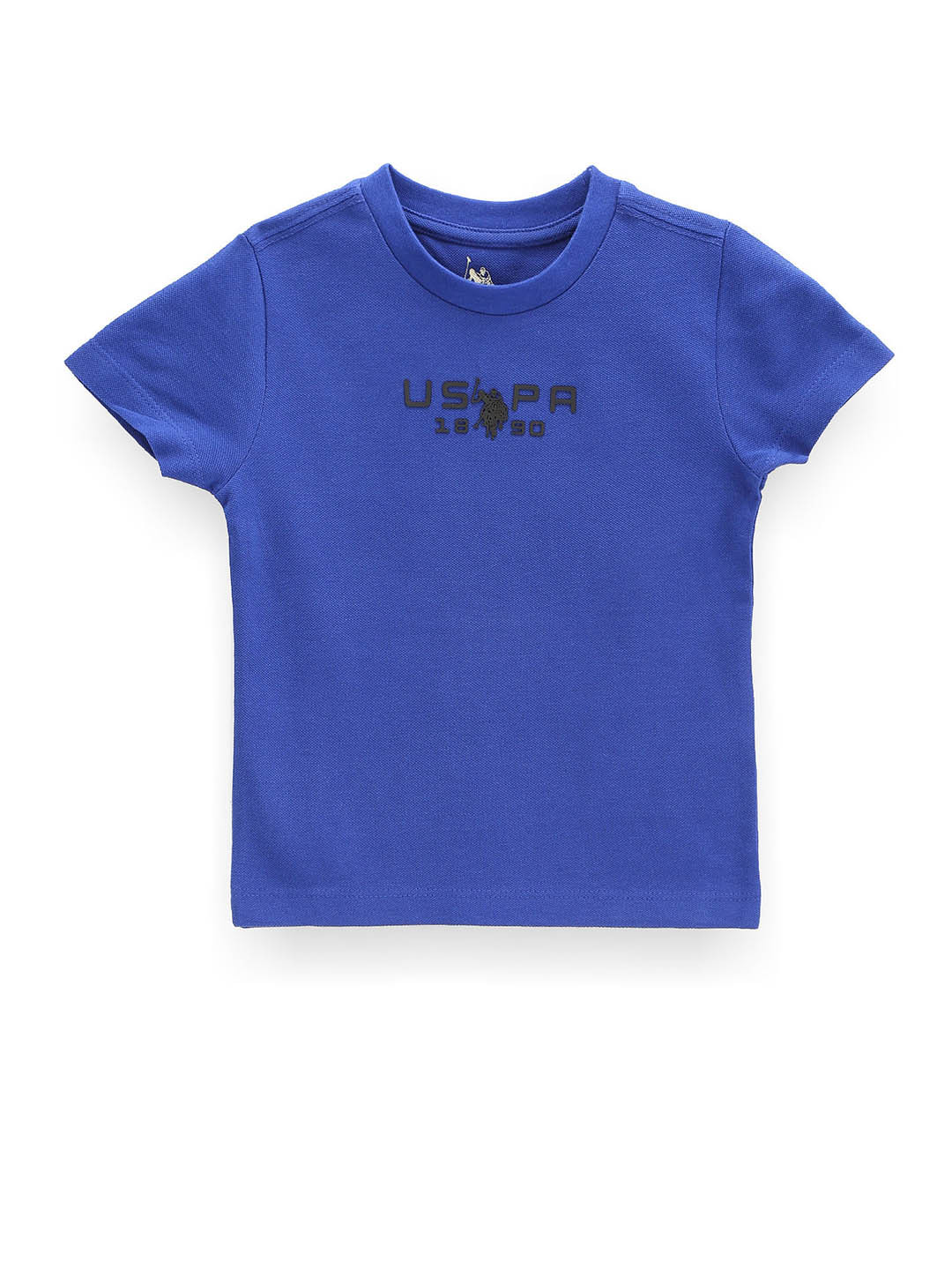 

U.S. Polo Assn. Kids Boys Round Neck Regular Fit Cotton T-Shirt, Blue