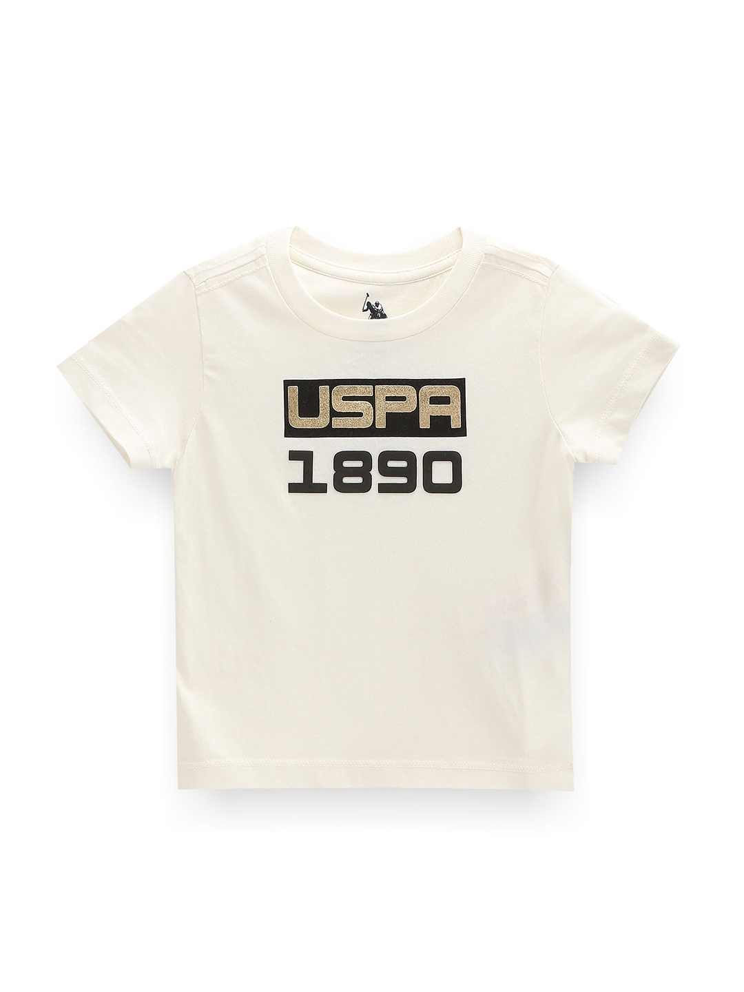 

U.S. Polo Assn. Kids Boys Typography Printed Pure Cotton T-shirt, White