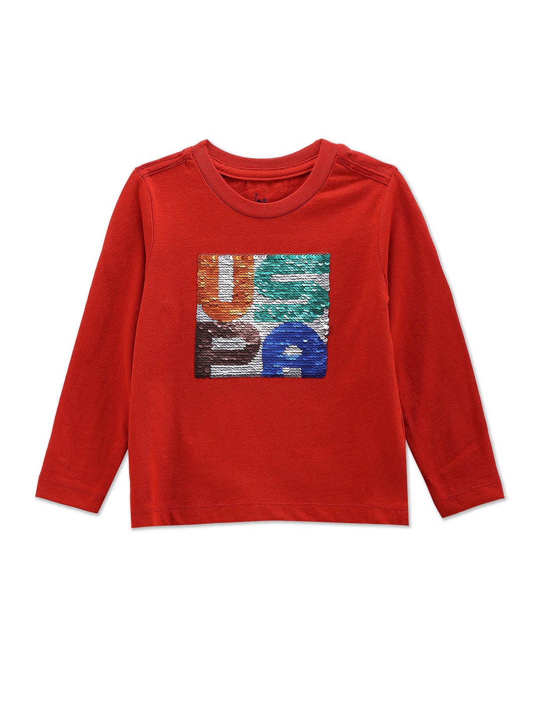

U.S. Polo Assn. Kids Boys Typography Printed Pure Cotton T-shirt, Red