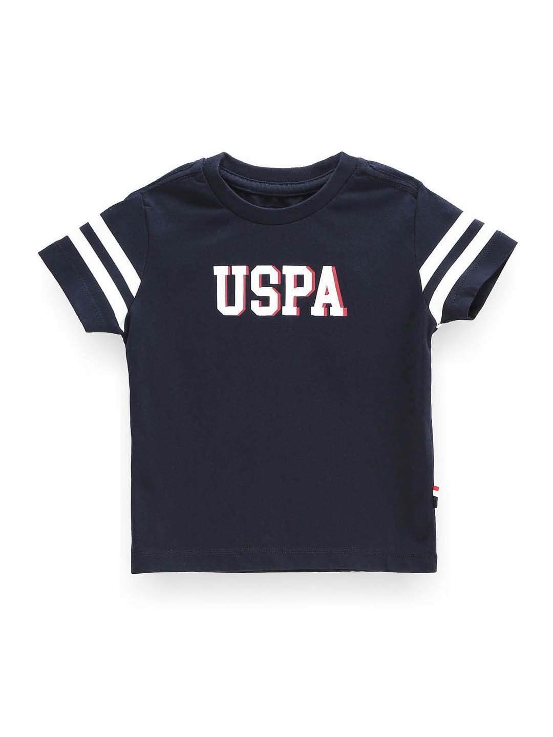 

U.S. Polo Assn. Kids Boys Typography Printed Pure Cotton T-shirt, Blue