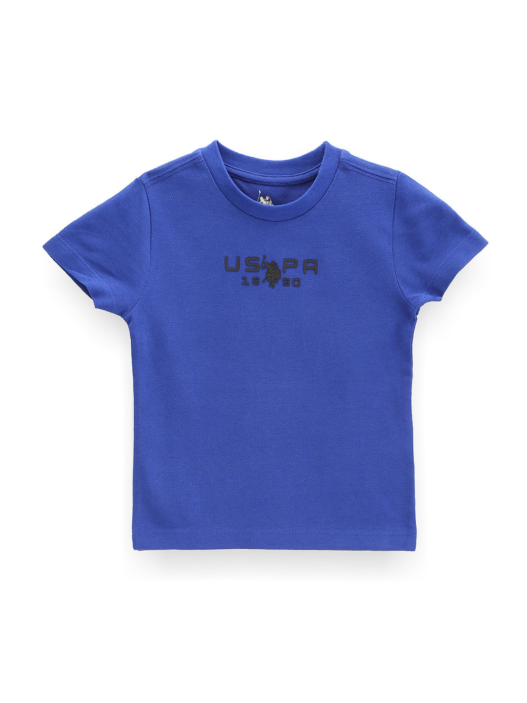 

U.S. Polo Assn. Kids Boys Typography Printed Pure Cotton T-shirt, Blue