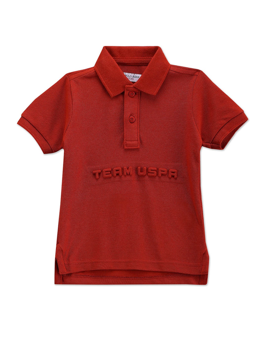 

U.S. Polo Assn. Kids Boys Polo Collar Pure Cotton T-shirt, Rust