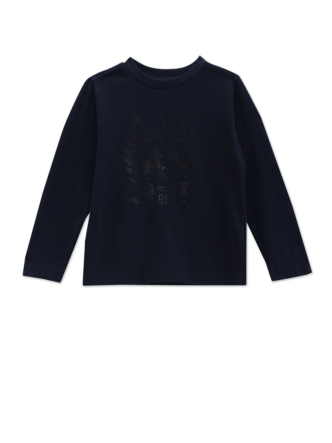 

U.S. Polo Assn. Kids Boys Graphic Printed Pure Cotton T-Shirt, Navy blue