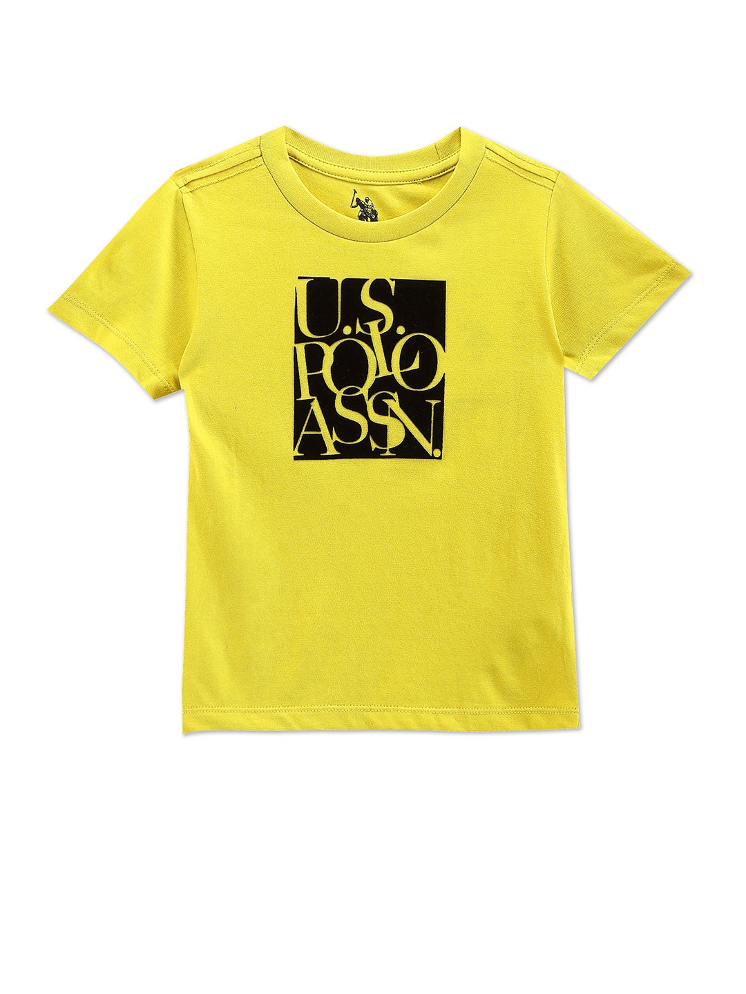 U.S. Polo Assn. Kids Boys Typography Printed Cotton T-Shirt, Green