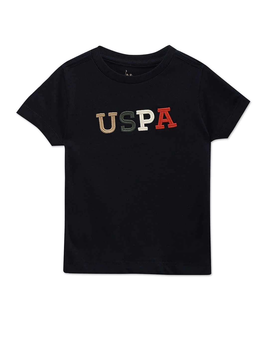 

U.S. Polo Assn. Kids Boys Typography Printed Cotton T-Shirt, Blue