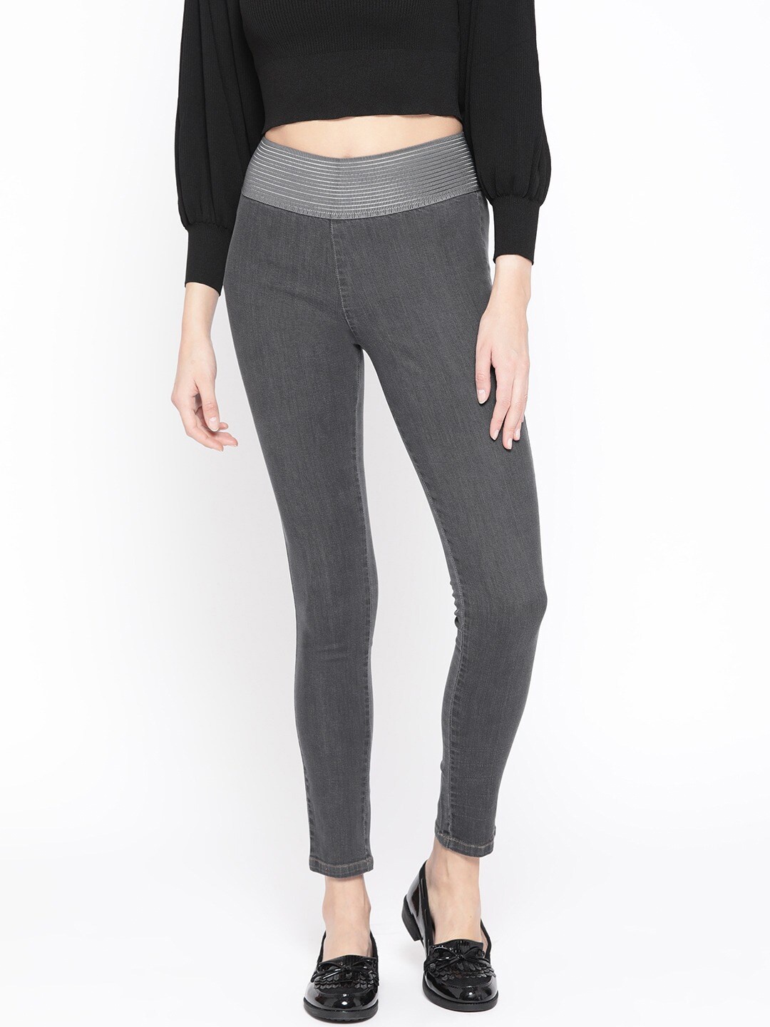 

urSense Women Slim Fit Jeggings, Charcoal