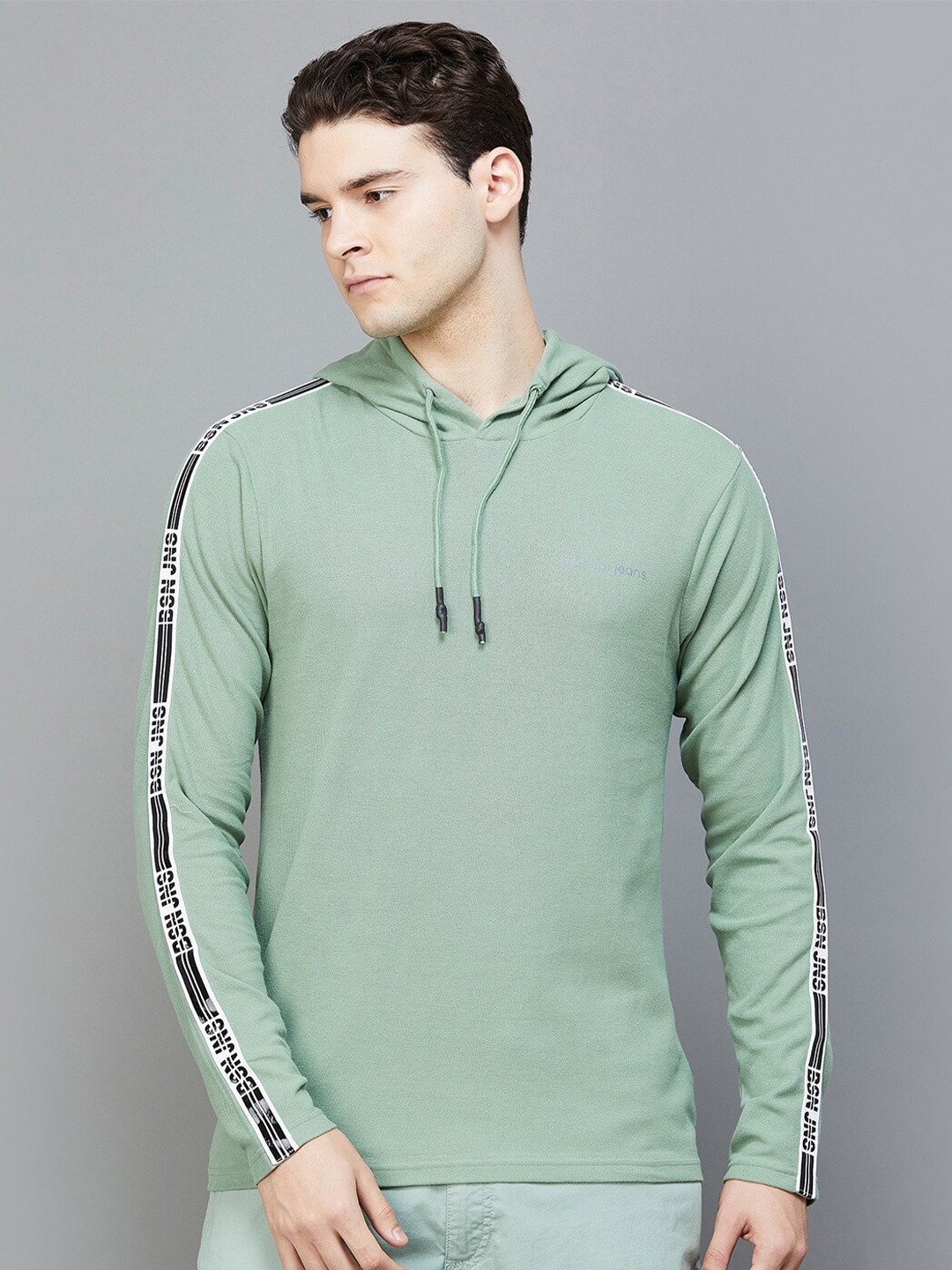 

Bossini Hooded Cotton Pullover Sweatshirt, Green