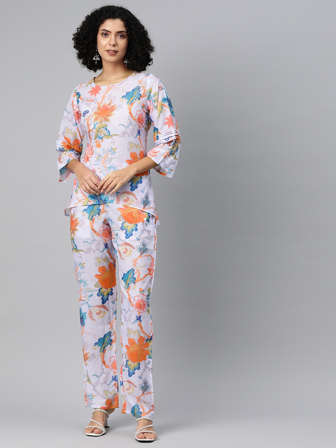

Readiprint Fashions Floral Printed Co-Ords, Grey