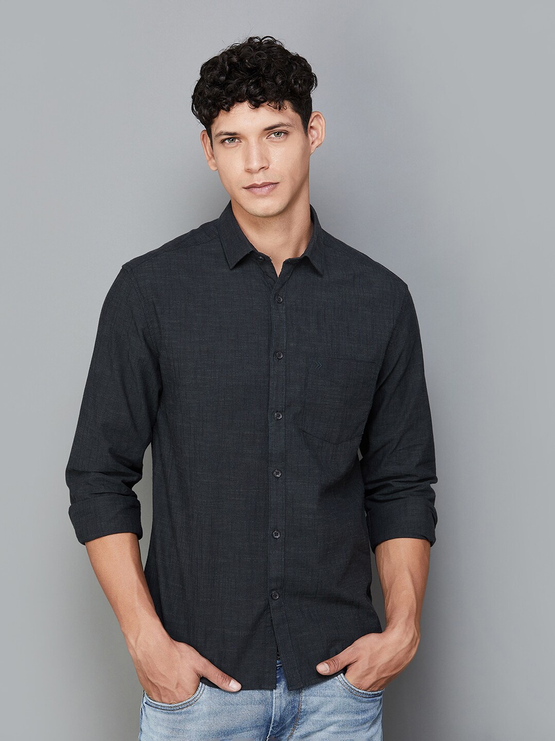 

CODE by Lifestyle Slim Fit Cotton Casual Shirt, Olive