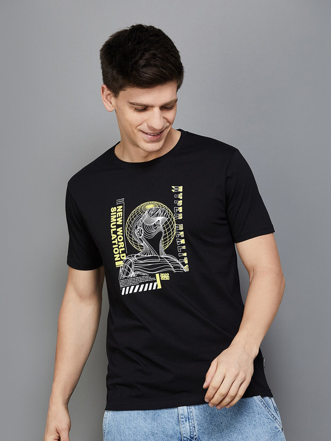 

Fame Forever by Lifestyle Graphic Printed Cotton T-shirt, Black
