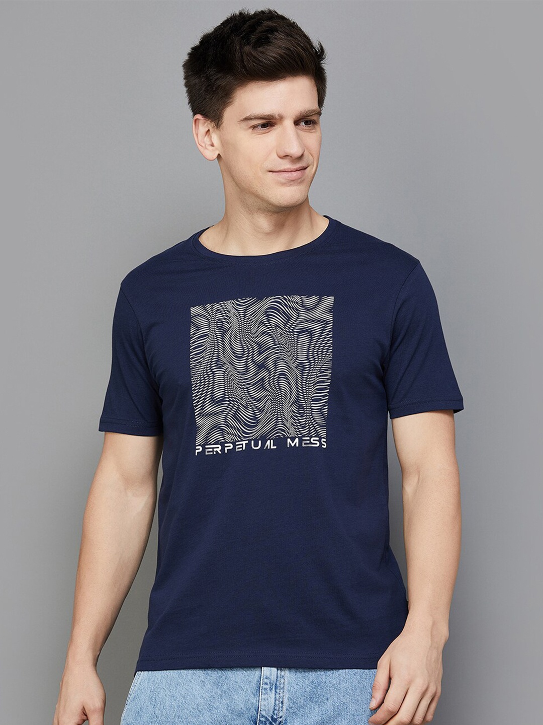 

Fame Forever by Lifestyle Graphic Printed Cotton T-shirt, Blue