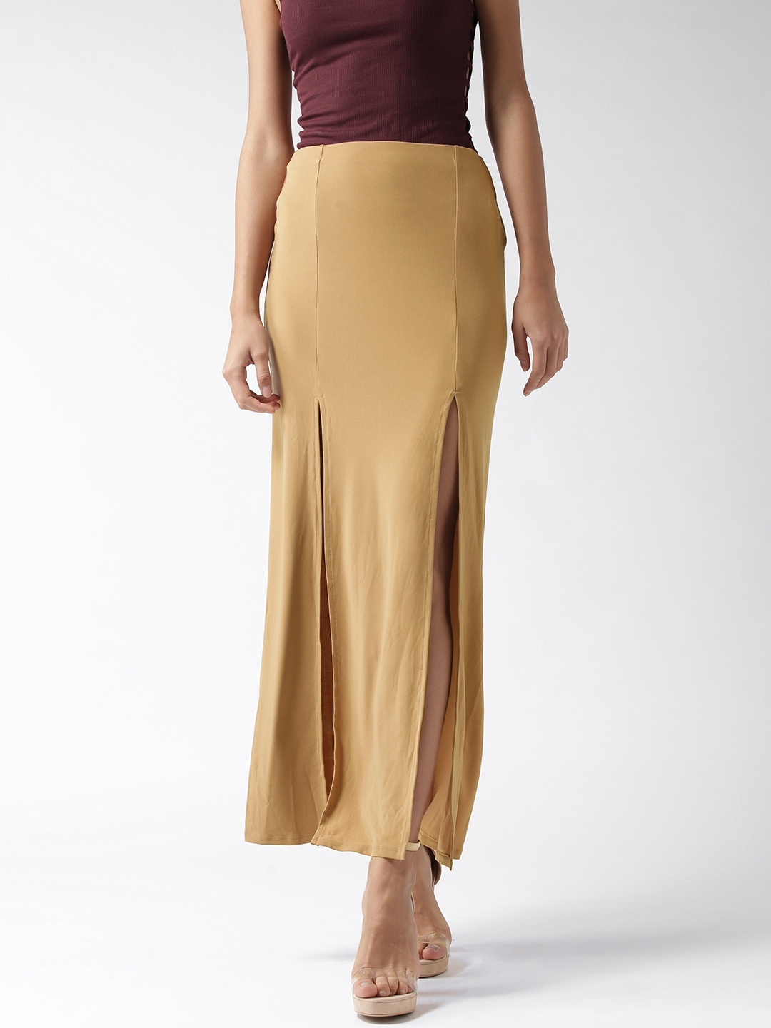 

FOREVER 21 Beige Maxi Skirt