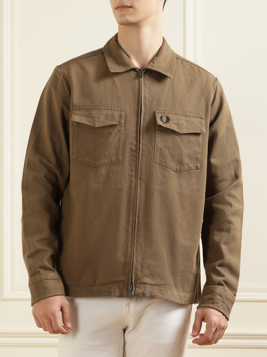 

Fred Perry Men Brown Opaque Casual Shirt