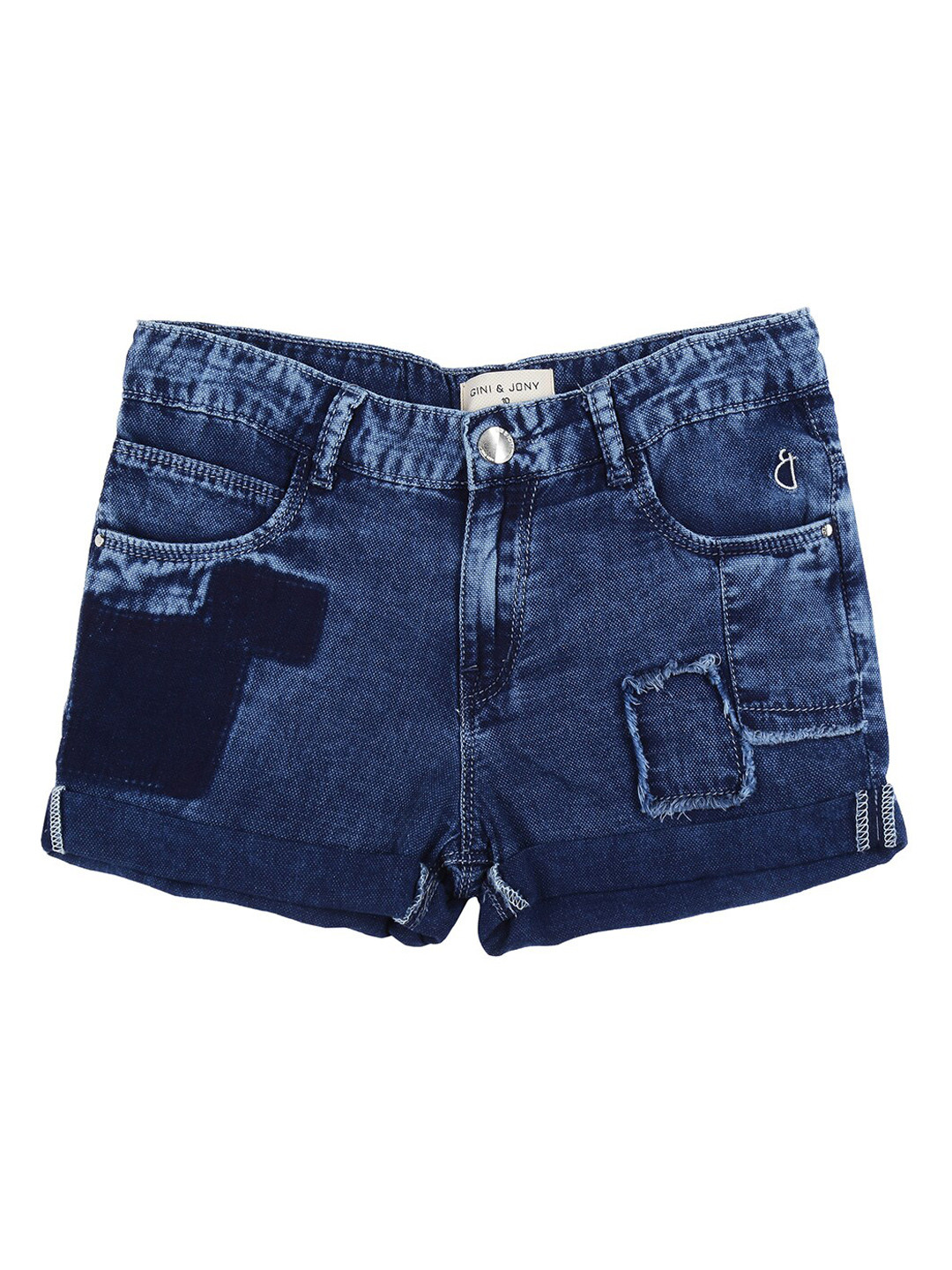 

Gini and Jony Girls Mid-Rise Denim Shorts, Blue