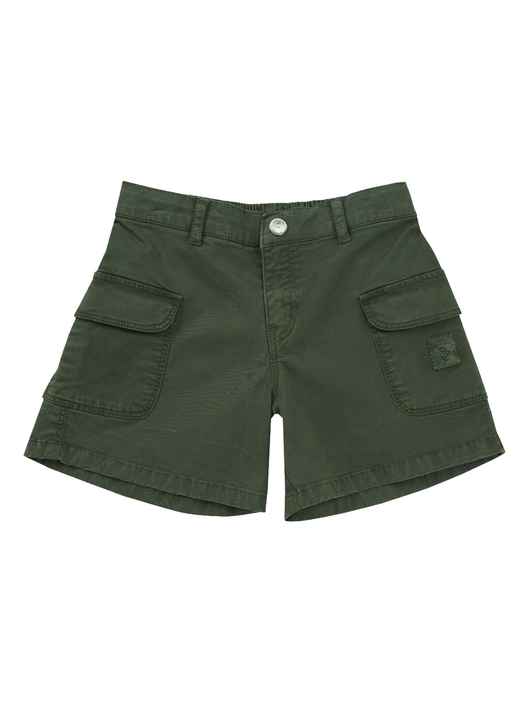 

Gini and Jony Girls Regular Fit Cotton Shorts, Green