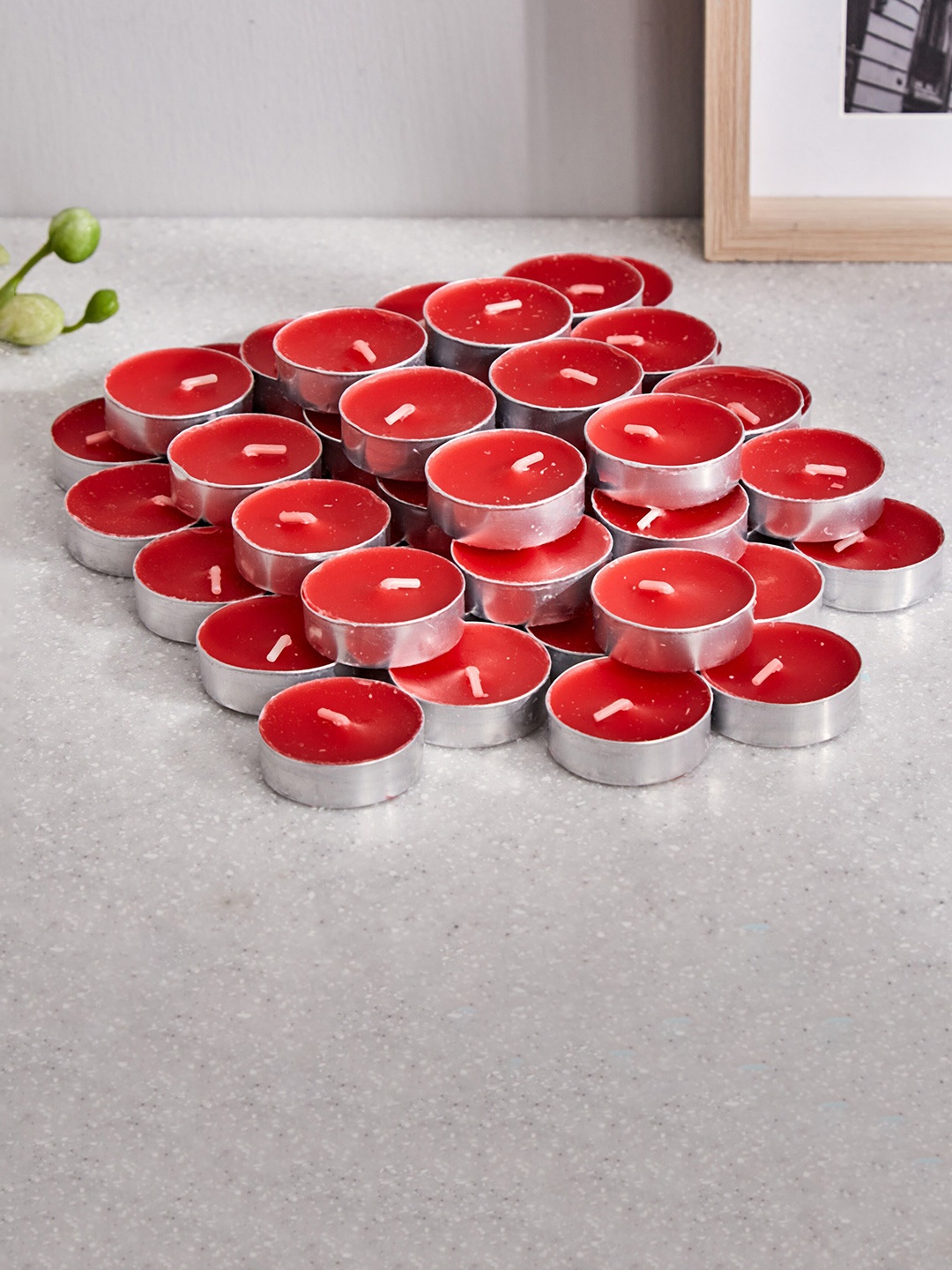

Home Centre Red 50 Pieces T-Light Candles