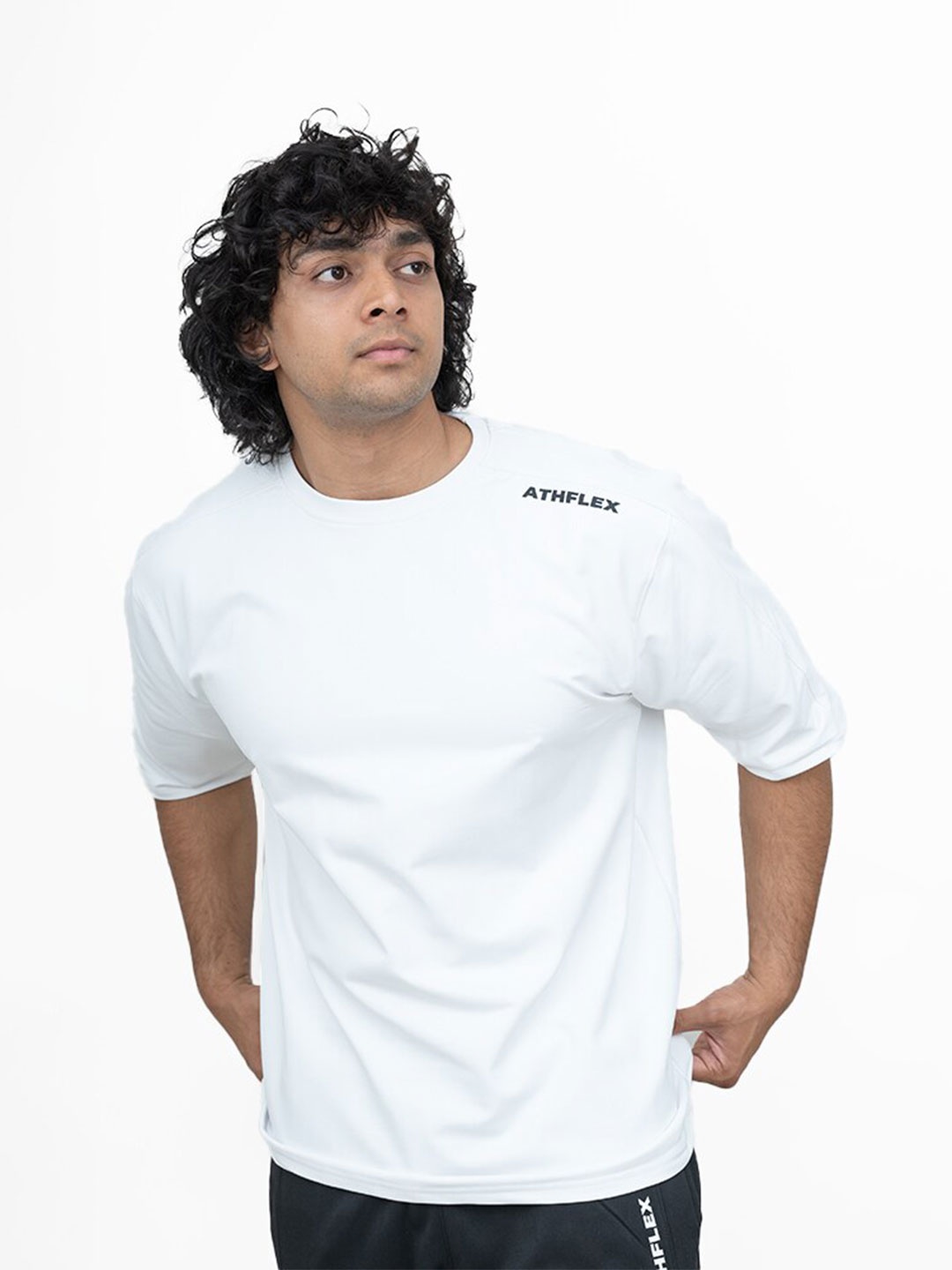 

Athflex Round Neck Oversized T-shirt, White