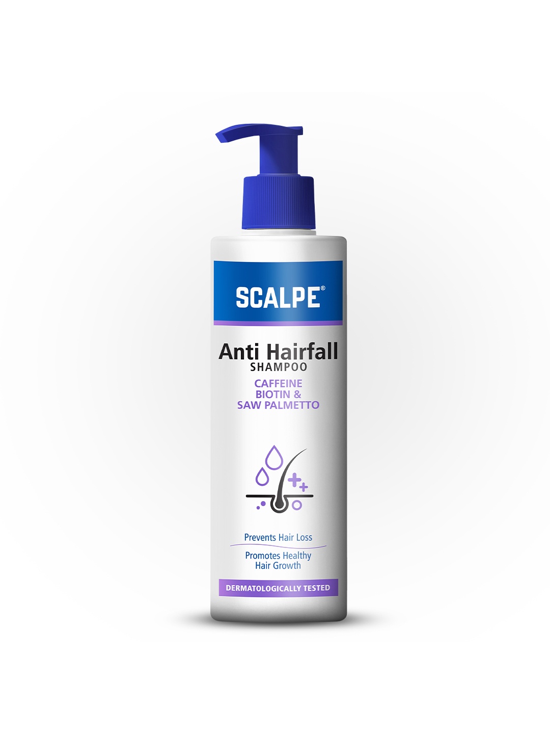 

Scalpe Anti-Hairfall Shampoo with Caffeine & Biotin - Promotes Healthy Hair Growth - 400ml, White