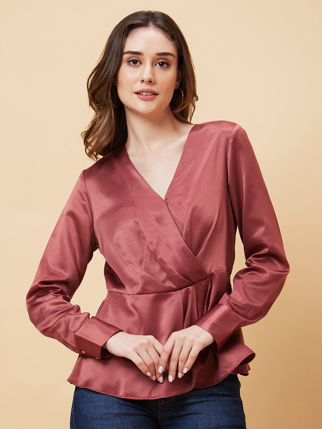 

Globus Wrap Party Top, Pink