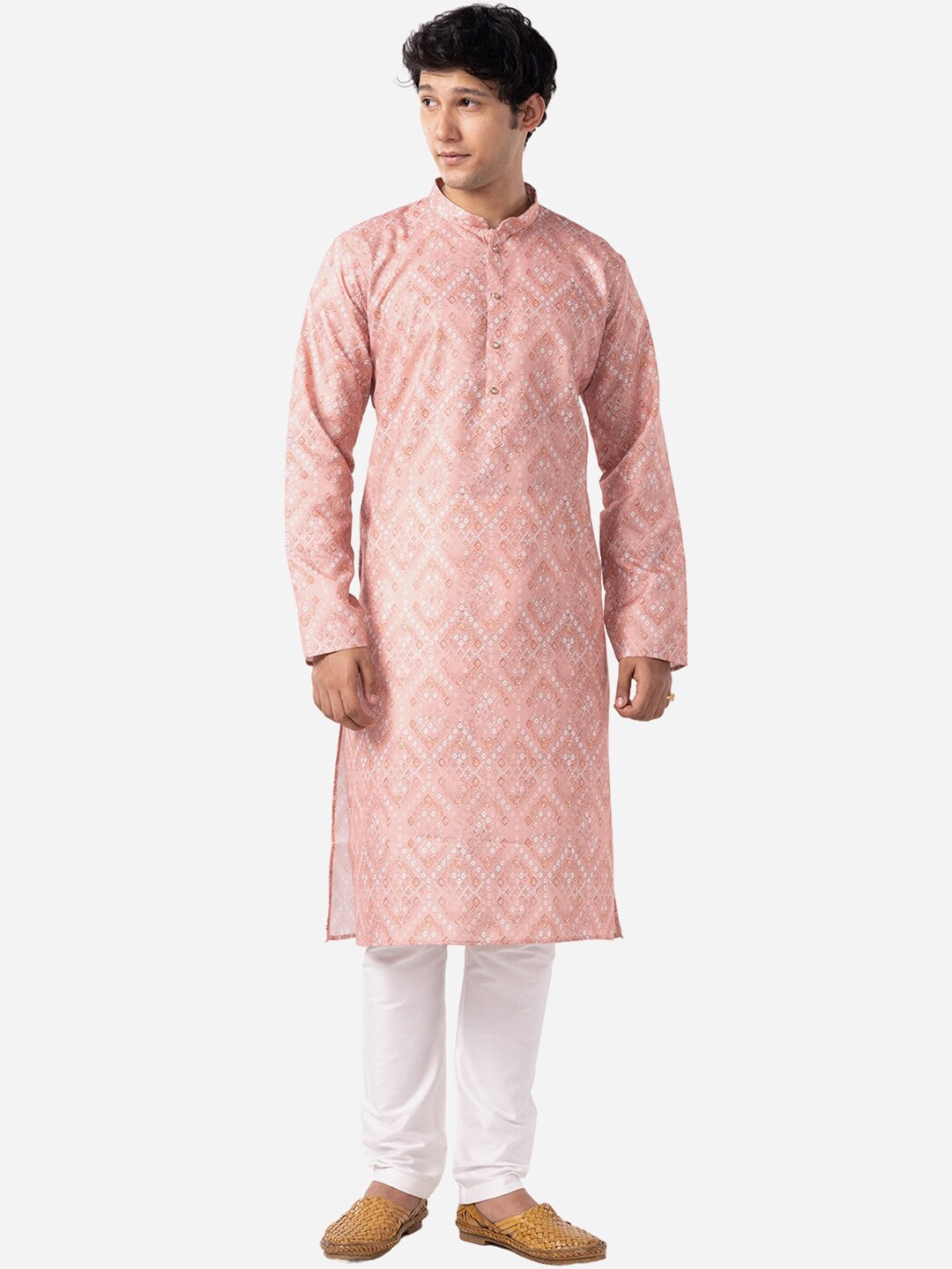

THE KURTA COMPANY Ethnic Motifs Printed Kurta, Pink