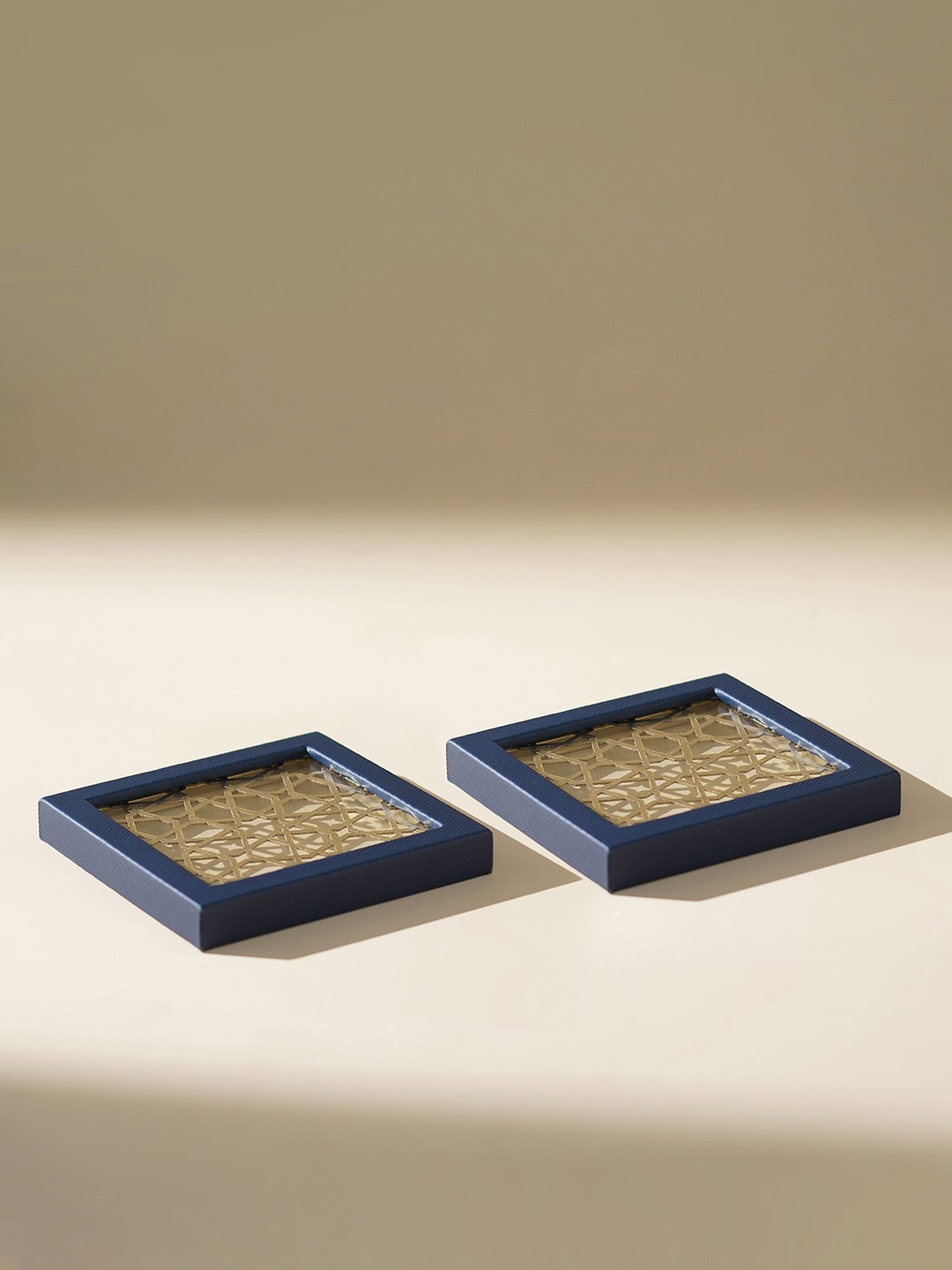 

Pure Home and Living Blue 2 Pieces Printed Coasters