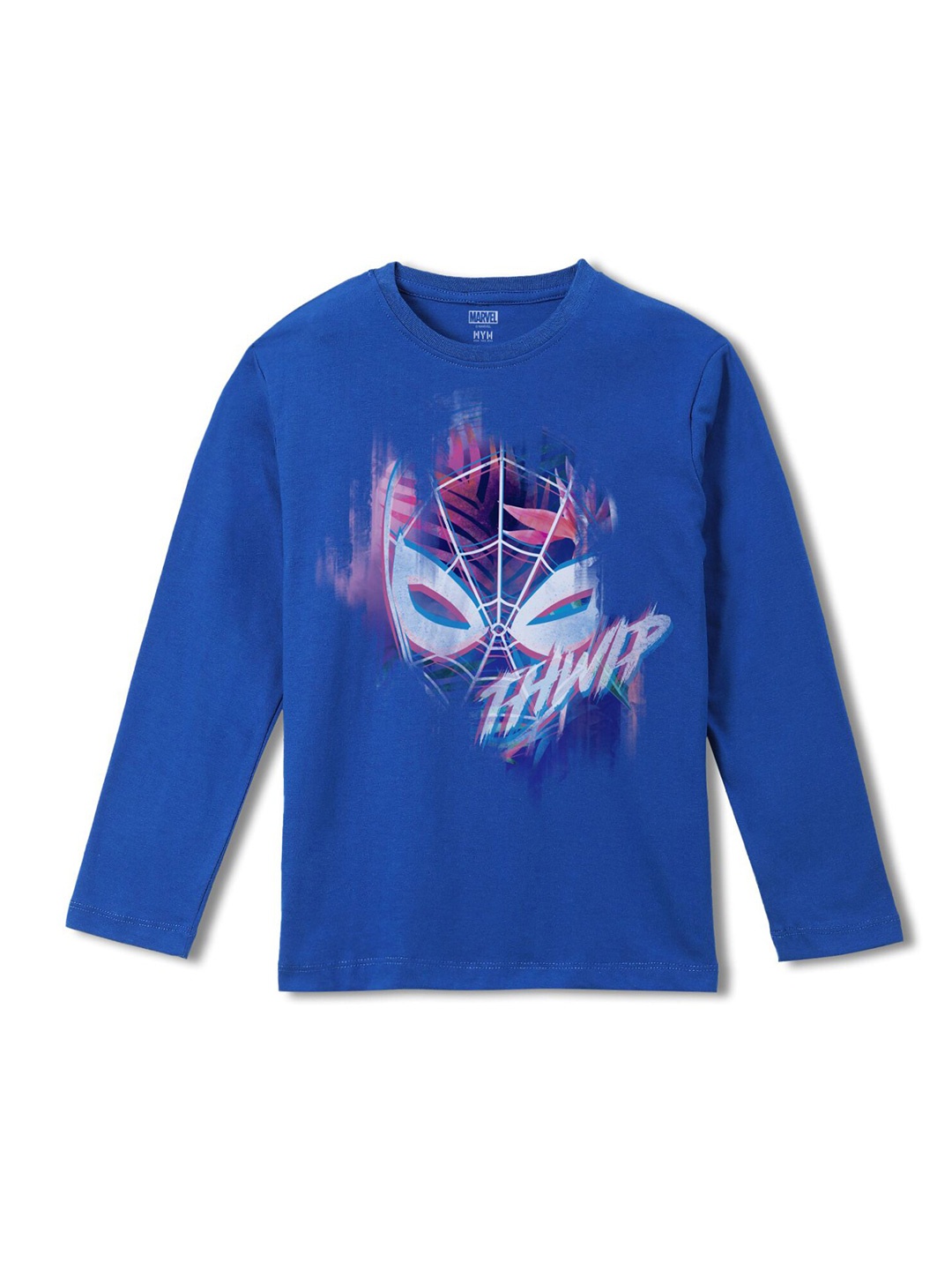 

Wear Your Mind Boys Spider-Man Printed Regular Fit Cotton T-shirt, Blue