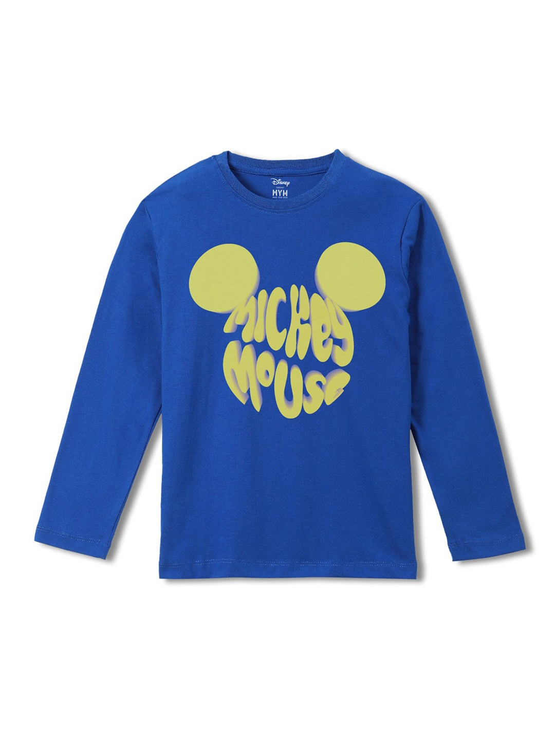 

Wear Your Mind Boys Mickey Mouse Printed Regular Fit Cotton T-shirt, Blue