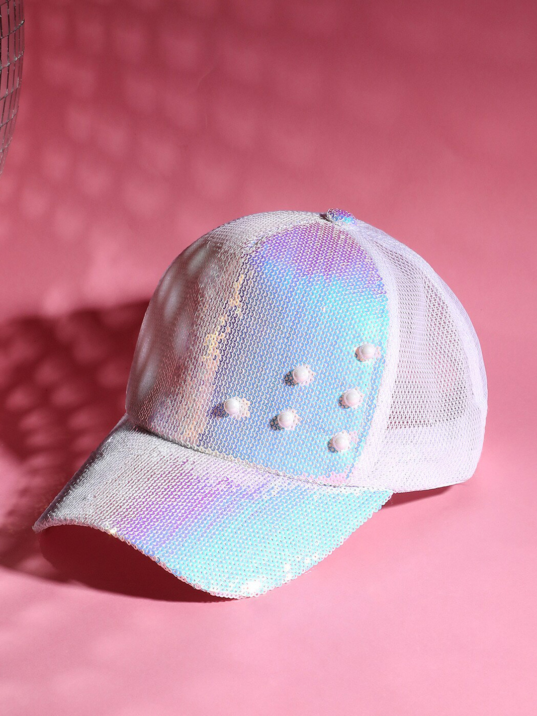 

HAUTE SAUCE by Campus Sutra Women Embellished Baseball Cap, White