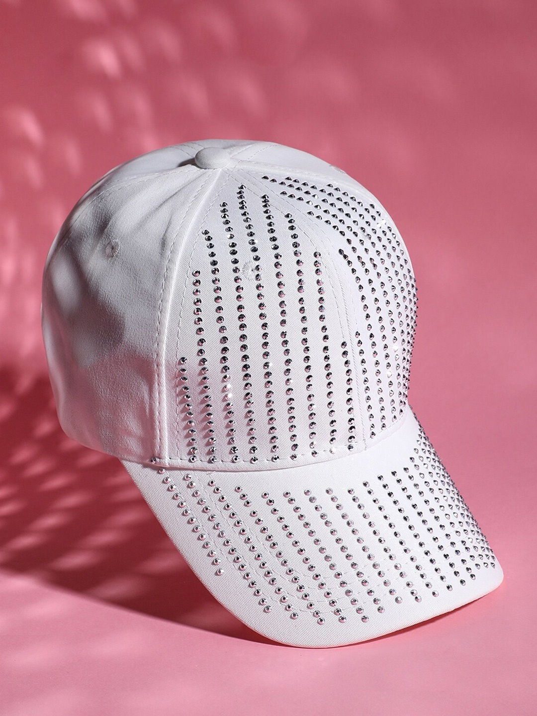 

HAUTE SAUCE by Campus Sutra Women Embellished Baseball Cap, White