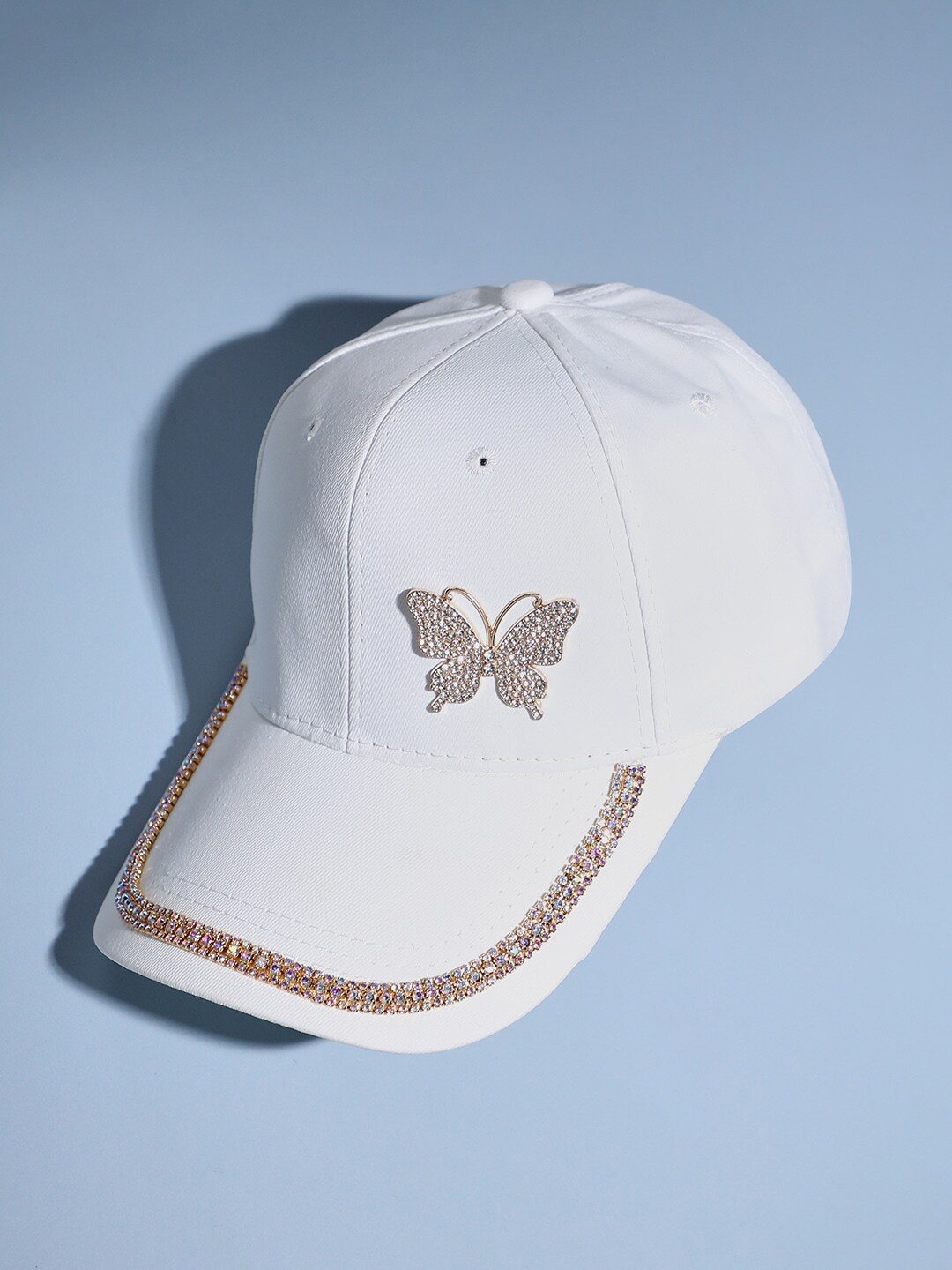 

HAUTE SAUCE by Campus Sutra Women Embellished Baseball Cap, White