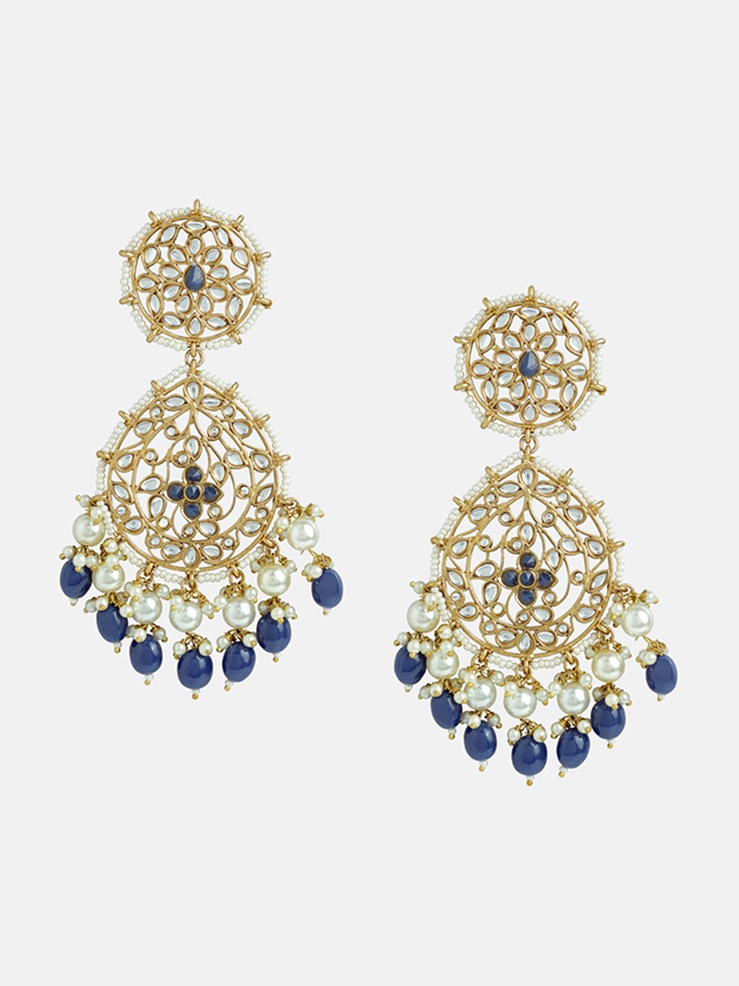 

Tipsyfly Beaded Contemporary Chandbalis, Gold