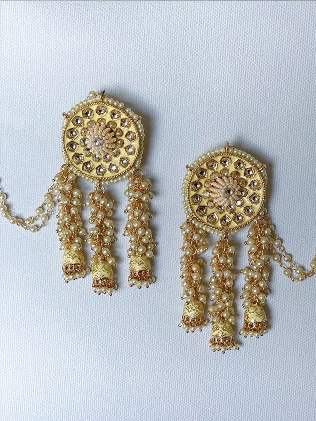 

Tipsyfly Contemporary Beaded Drop Earrings, Gold