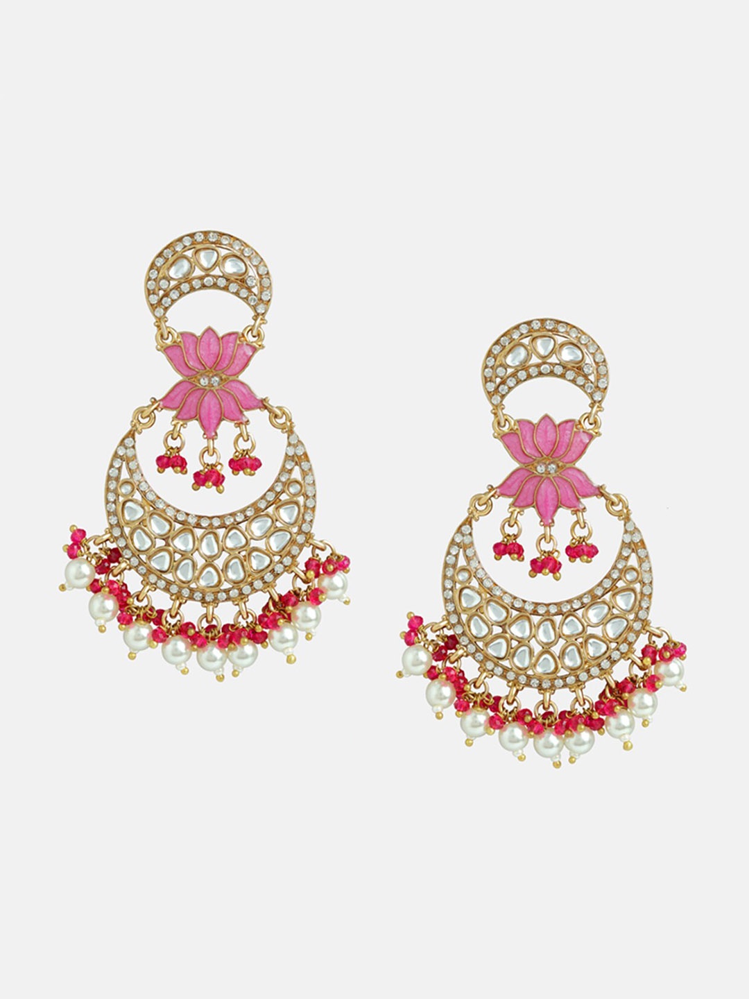 

Tipsyfly Artificial Stones Chandbalis, Pink