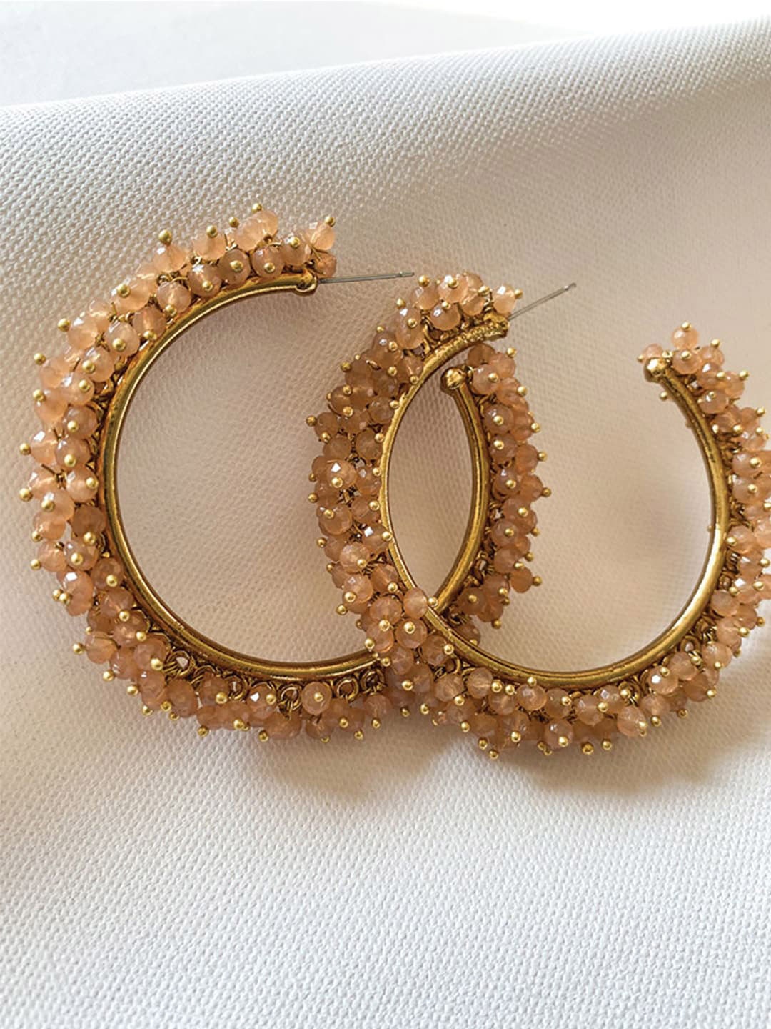 

Tipsyfly Beaded Half Hoop Earrings, Yellow