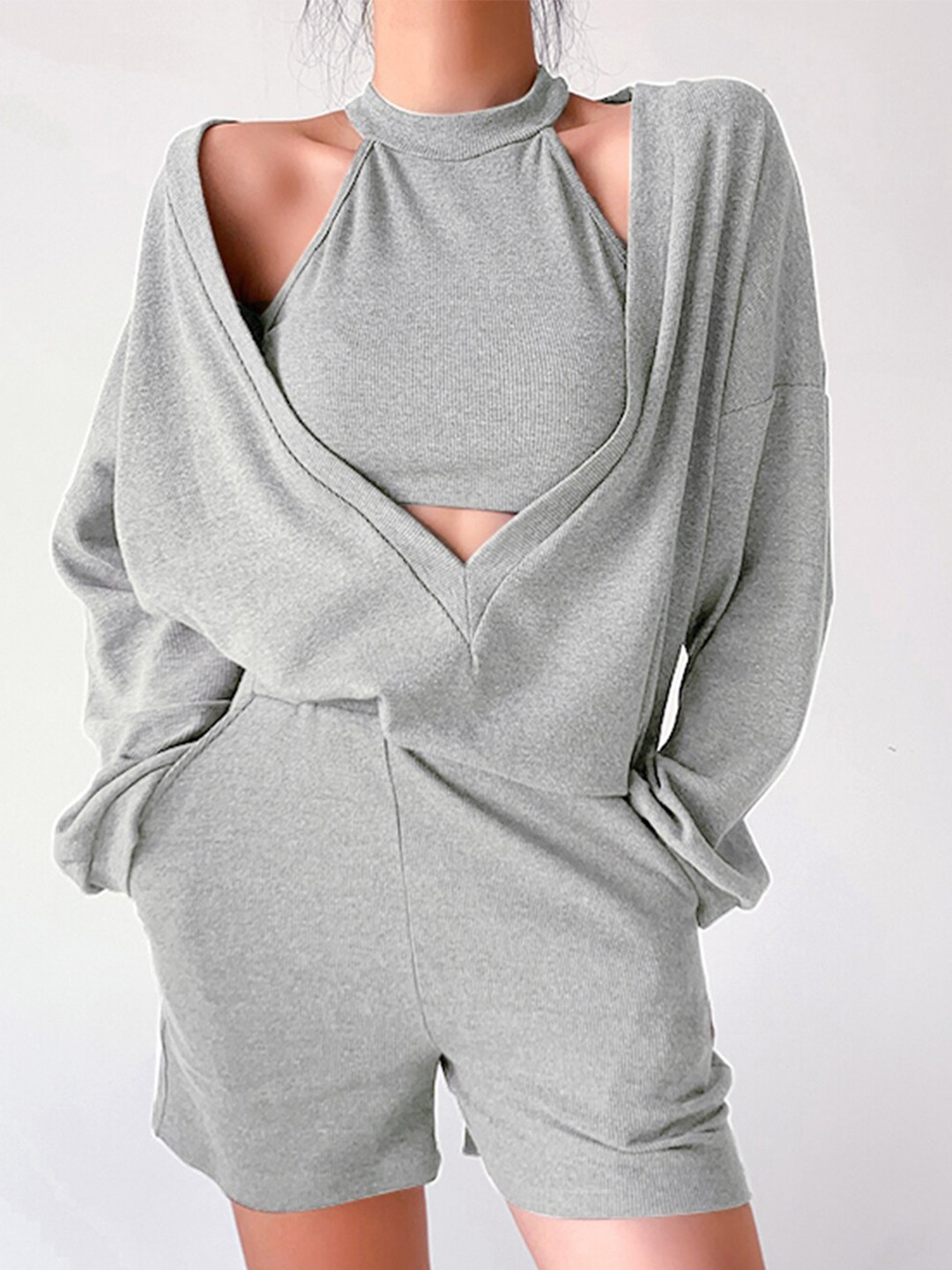 

StyleCast Grey Top With Pullover Co-Ords