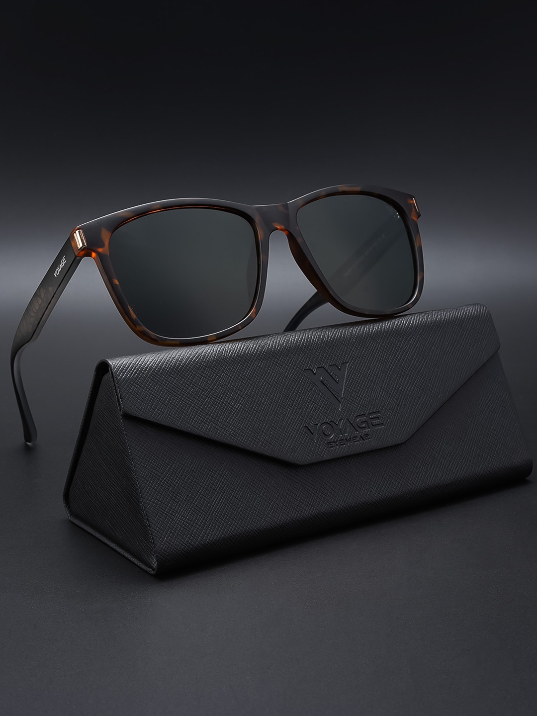 

Voyage Unisex Green Lens & Brown Wayfarer Sunglasses with Polarised Lens