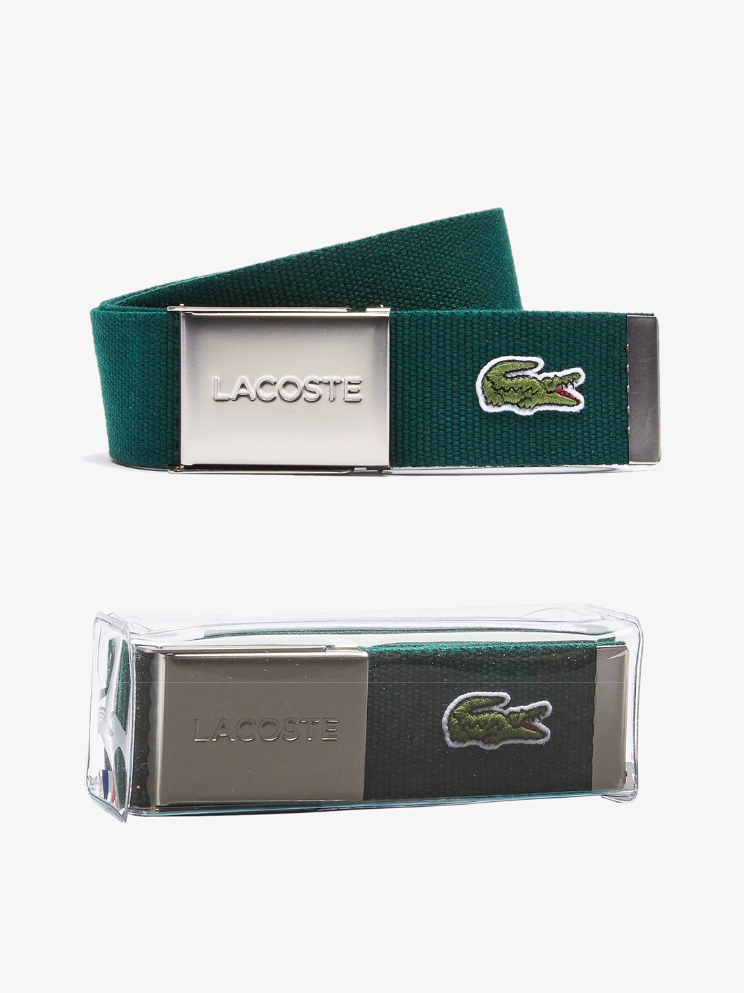 

Lacoste Men Textured Belt, Green