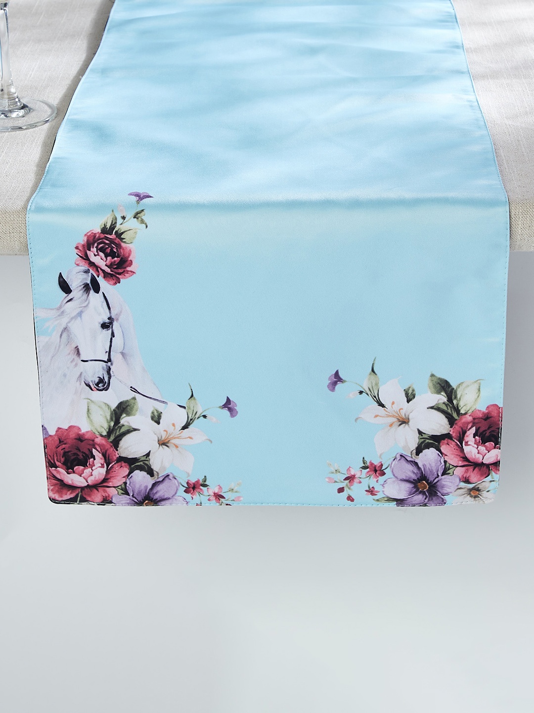 

Home Centre Signature Series Blue & Pink Printed Floral Table Runner