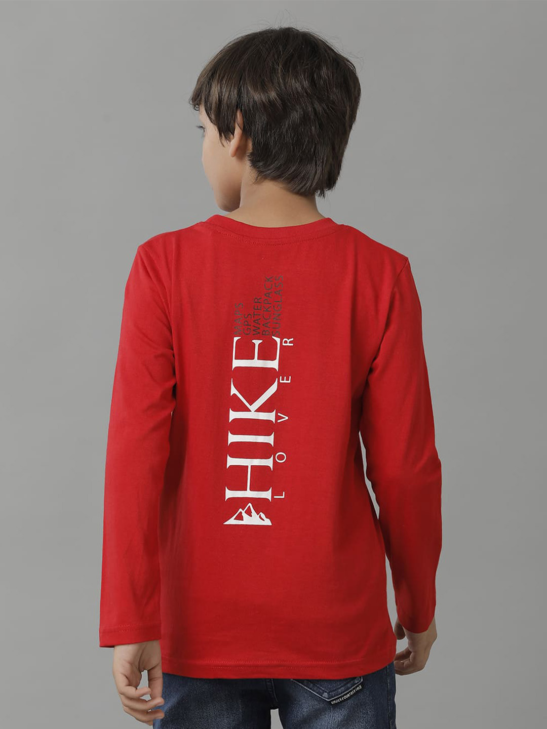 

UNDER FOURTEEN ONLY Boys Graphic Printed Cotton T-shirt, Red