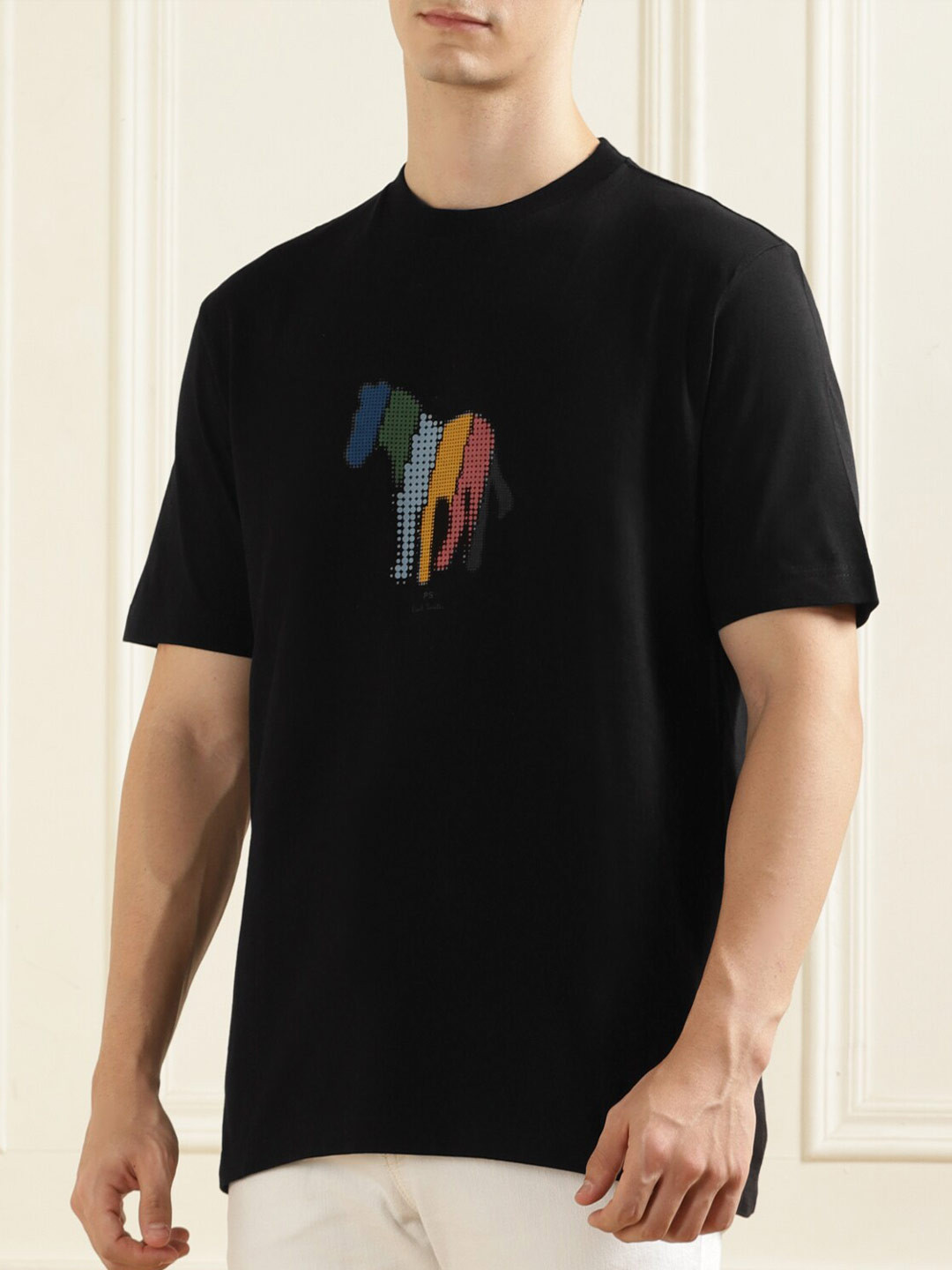 

PS By Paul Smith Graphic Printed Pure Cotton T-shirt, Black