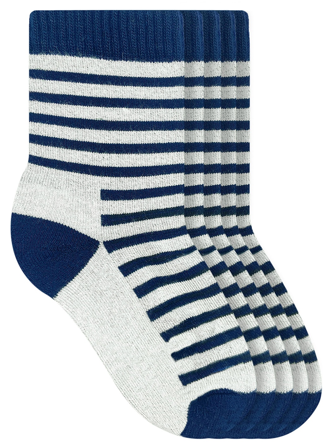 

Heelium Kids Pack of 5 Calf-Length Bamboo Socks, Navy blue