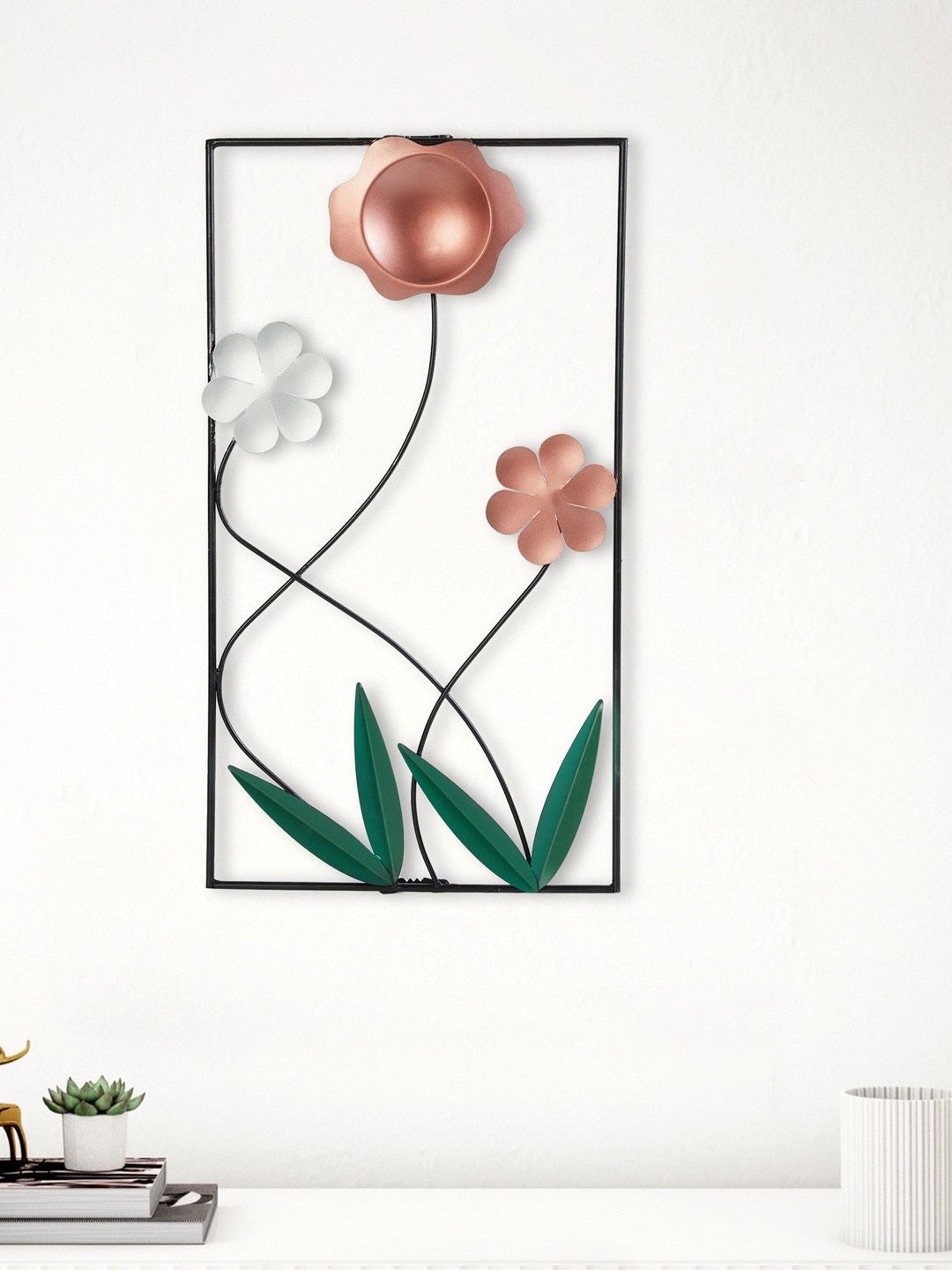 

Home Centre Pink & Green Textured Floral Wall Decor