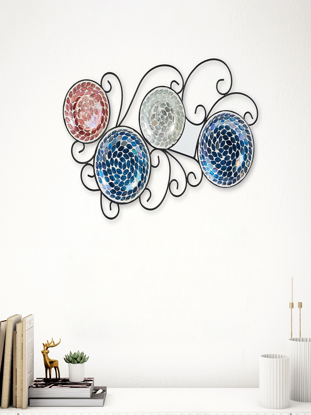 

Home Centre Blue & Red Printed Abstract Wall Decor