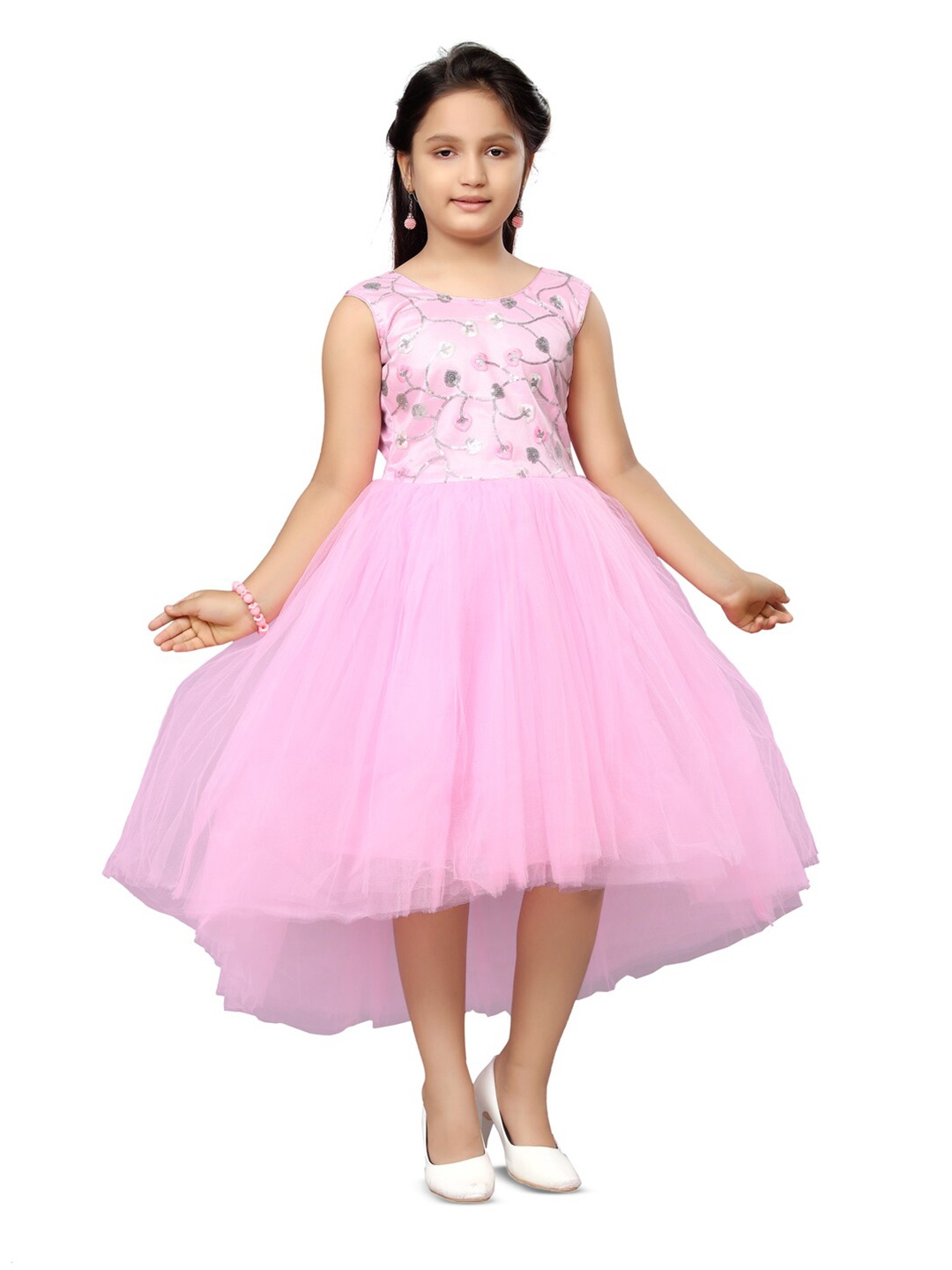 

BAESD Embellished Detail Fit & Flare Dress, Pink