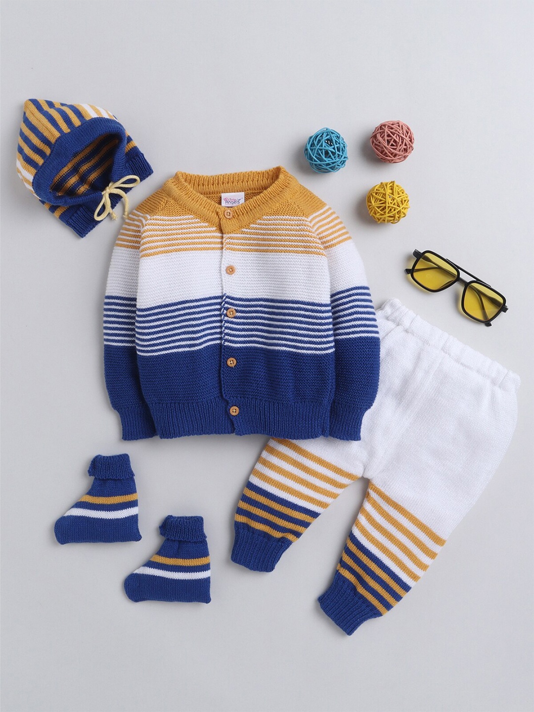 

Little Angels Kids Striped Cardigan, Blue