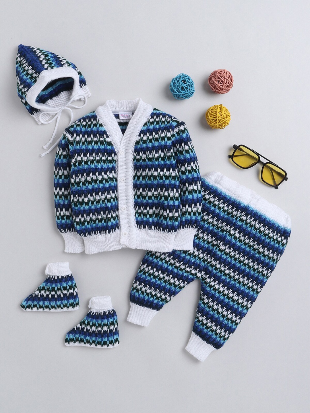 

Little Angels Infants Acrylic Baby Apparel Gift Set, White