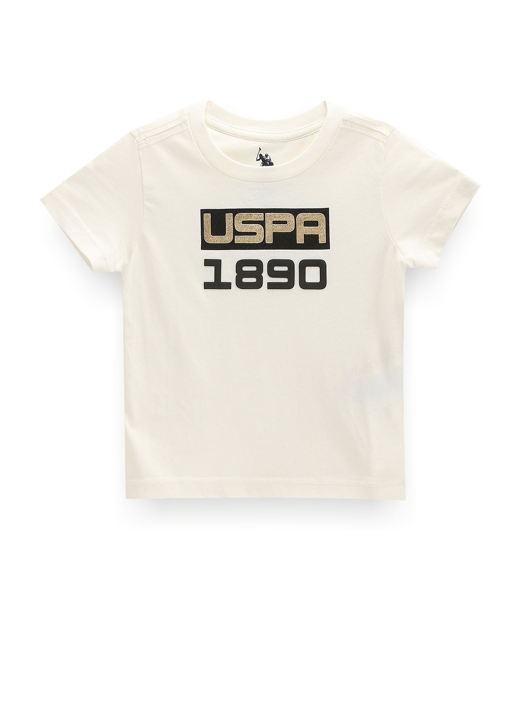 

U.S. Polo Assn. Kids Boys White Typography Printed Pure Cotton T-shirt