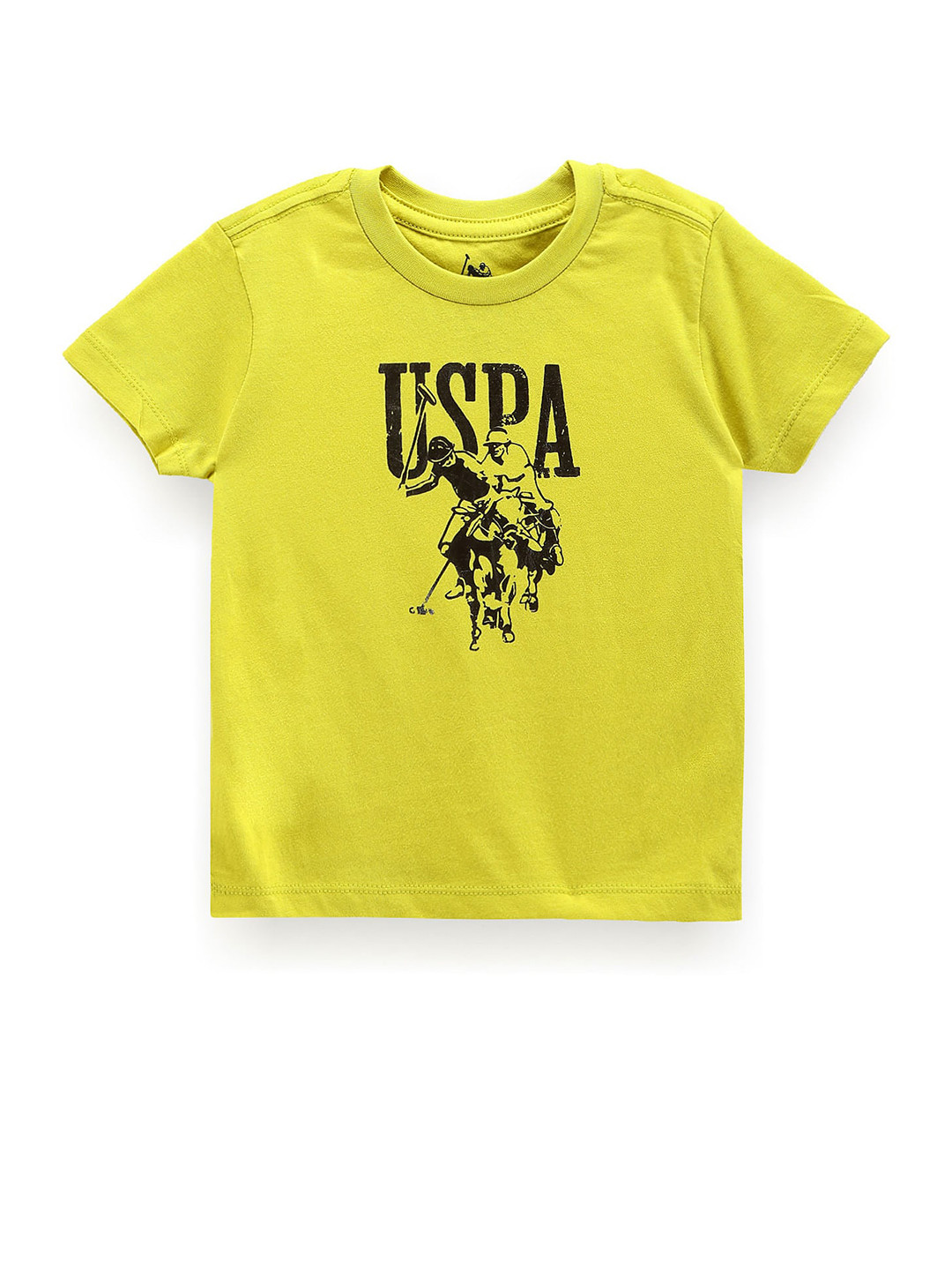 

U.S. Polo Assn. Kids Boys Typography Printed Pure Cotton T-shirt, Green